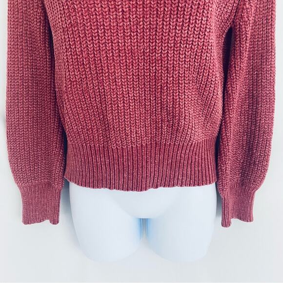 Blush & Bloom Chenille Cowl Neck Sweater Size Small - Picture 3 of 9